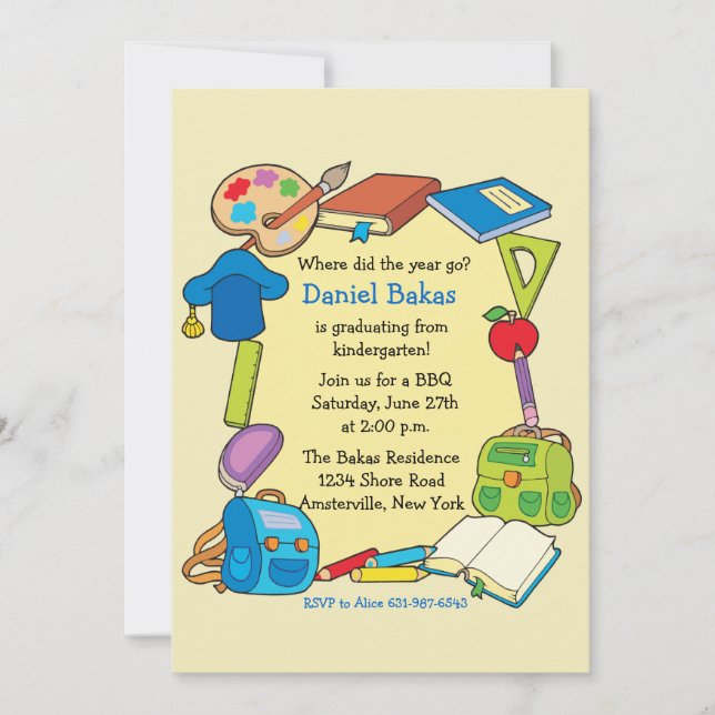 Grade School Graduation Invitation (Front)