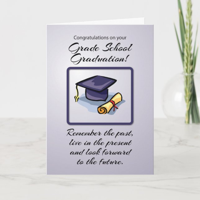 Grade School Graduation, Remember the Past Card (Front)