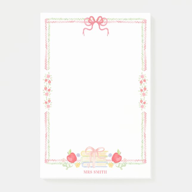 Grade School Teacher Post-it Notes (Front)