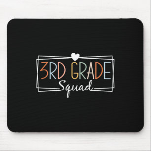 Grade Squad Teachers Kids 3rd Grade Back To School Mouse Pad