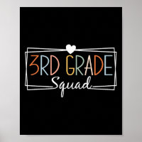 Grade Squad Teachers Kids 3rd Grade Back To School