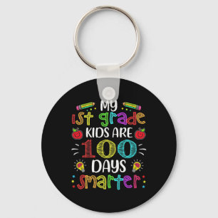 Grade Teacher 100 Days Smarter 100th Day Of School Key Ring