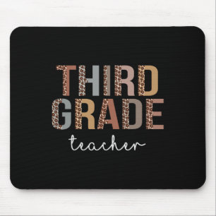 Grade Teacher Back To School Appreciation Leopard Mouse Pad