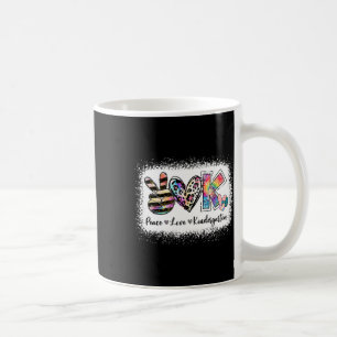 Grade Teacher Peace Love Kindergarten Team Kinder Coffee Mug