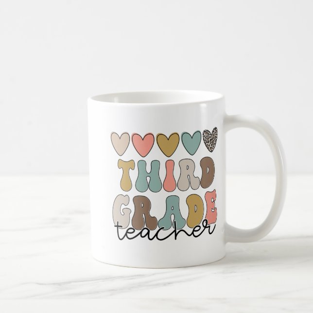 Grade Teacher Retro First Day Of School Teacher Wo Coffee Mug (Right)