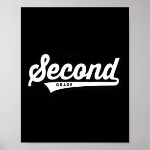Grade Team School Teacher Second Baseball-style Sh Poster