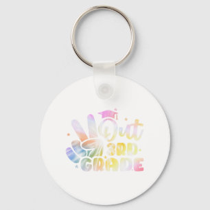 Grade Tie Dye Graduation Last Day Of School Third Key Ring