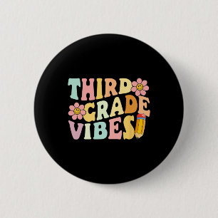 Grade Vibes 3rd Grade 1st Day Of School Teacher Ki 6 Cm Round Badge