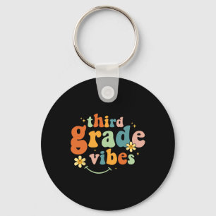Grade Vibes 3rd Grade Team Retro 1st Day Of School Key Ring
