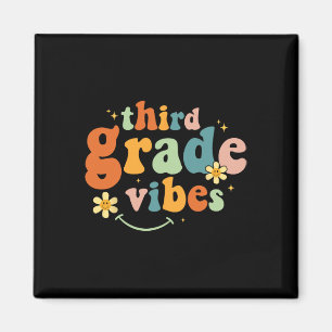 Grade Vibes 3rd Grade Team Retro 1st Day Of School Magnet