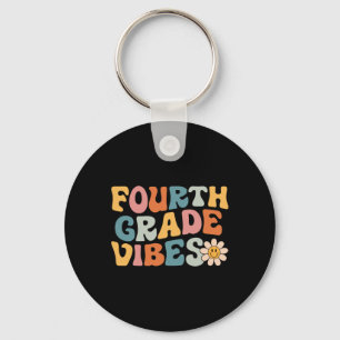 Grade Vibes - 4th Grade Team Retro 1st Day Of Scho Key Ring