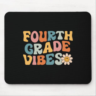 Grade Vibes - 4th Grade Team Retro 1st Day Of Scho Mouse Pad