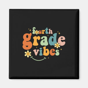 Grade Vibes 4th Grade Team Retro 1st Day Of School Magnet