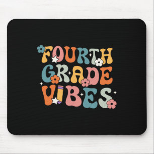 Grade Vibes Back To School Retro 4th Grade Teacher Mouse Pad