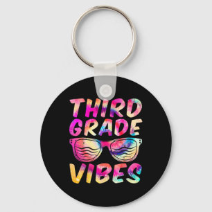 Grade Vibes First Day Of 3rd Grade Kids Back To Sc Key Ring