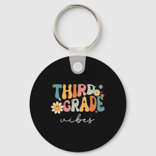 Grade Vibes For Girls Boys 3rd Grade Teacher Kids Key Ring