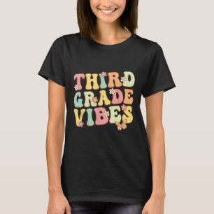 Grade Vibes Hello Team 3rd Grade Teacher Kids Retr T-Shirt