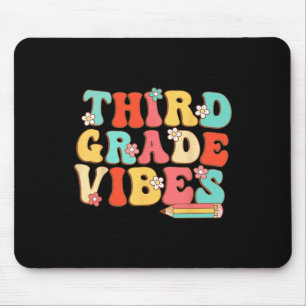 Grade Vibes Retro Groovy - 3rd Grade Back To Schoo Mouse Pad