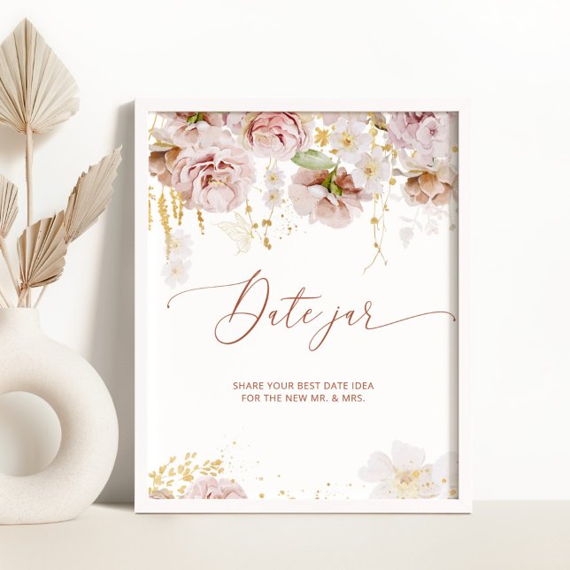 Graden date night ideas. Boho fall Date jar bridal Poster (Creator Uploaded)