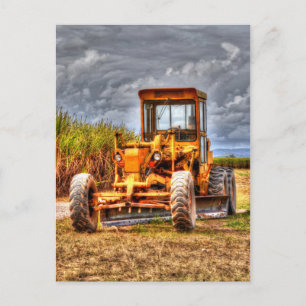 GRADER FARM MACHINERY RURAL QUEENSLAND AUSTRALIA POSTCARD