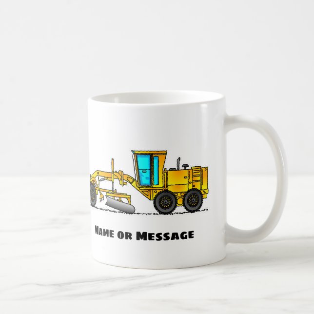 Grader Mug, Construction Mugs, Transportation Coffee Mug (Right)