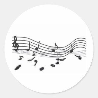grades, music classic round sticker