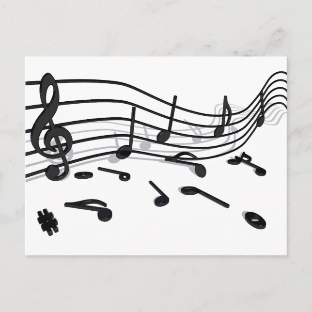 grades, music postcard (Front)