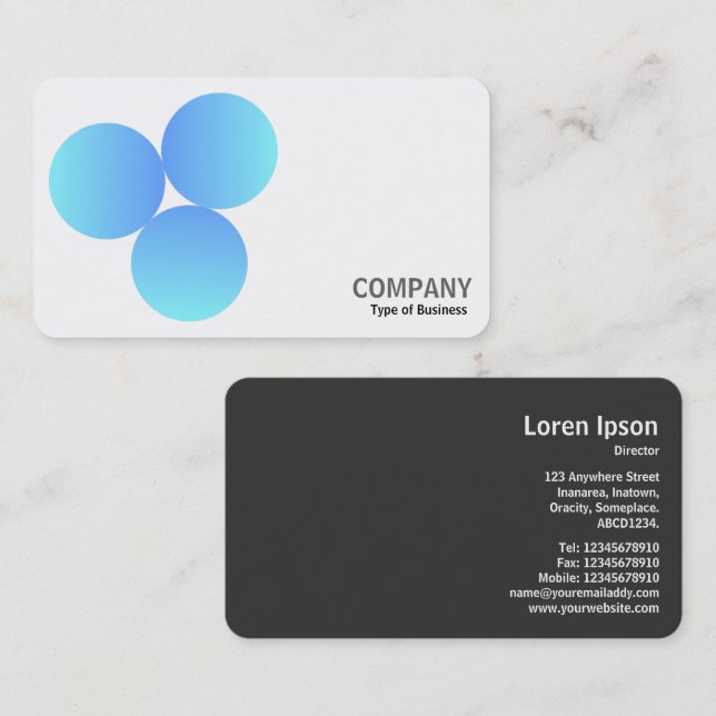 Gradient 3 Circles v3 01 Business Card (Front/Back)