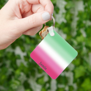 gradient Abrosexual Pride Flag Key Ring