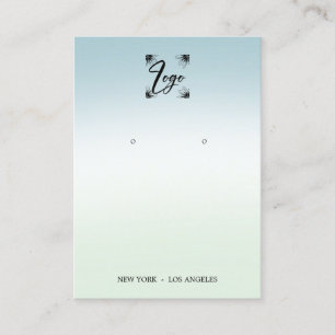 Gradient Add Logo Earring Display Business Card