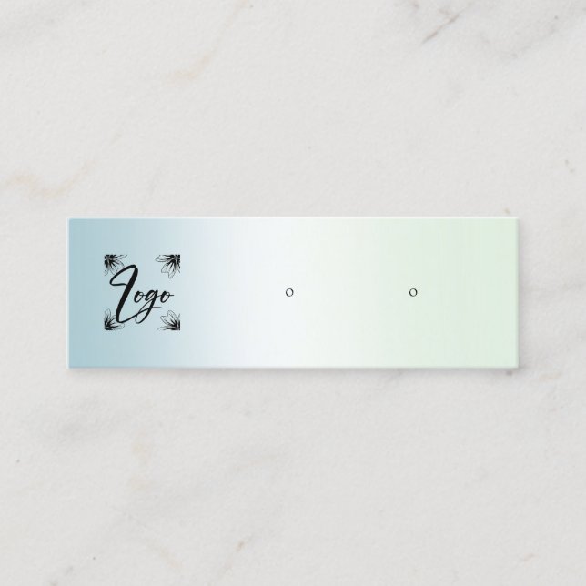 Gradient Add Logo Earring Display mini Business Card (Front)
