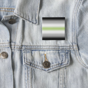 Gradient Agender Pride Flag with Custom Name 15 Cm Square Badge
