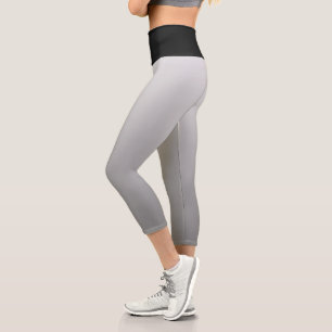 Gradient And Black  Capri Leggings