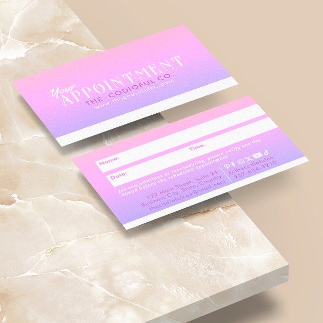 Gradient Appointment Card (Creator Uploaded)