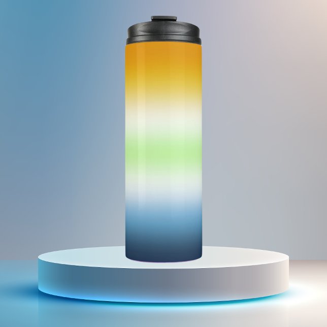 Gradient AroAce Agender Pride Flag Thermal Tumbler (Creator Uploaded)
