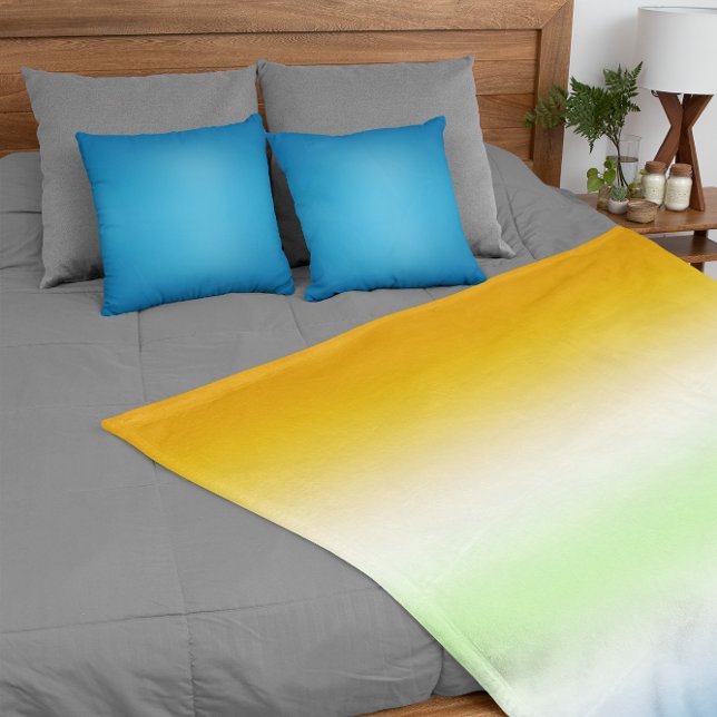  Gradient AroAce Agender Pride Fleece Blanket (Creator Uploaded)