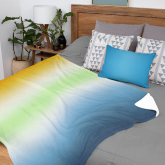 Gradient AroAce Agender Pride Sherpa Blanket