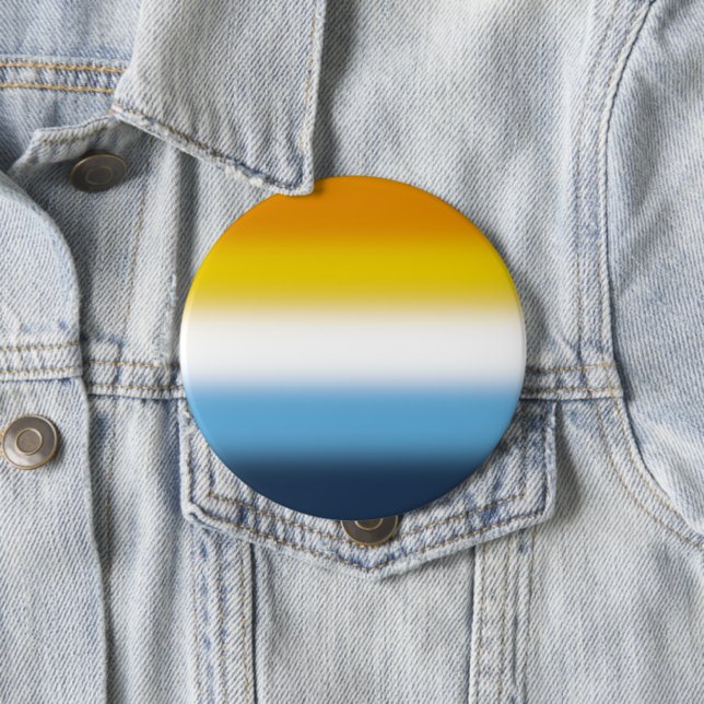 Gradient AroAce Pride Flag – Colourful AroAce Flag 10 Cm Round Badge (In Situ)