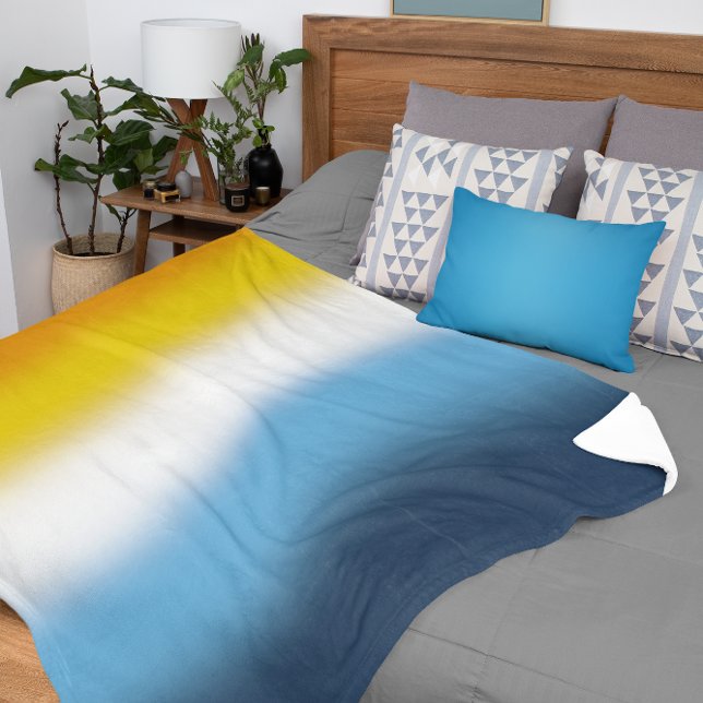 Gradient AroAce Pride Flag – Colourful AroAce Flag Sherpa Blanket (Creator Uploaded)