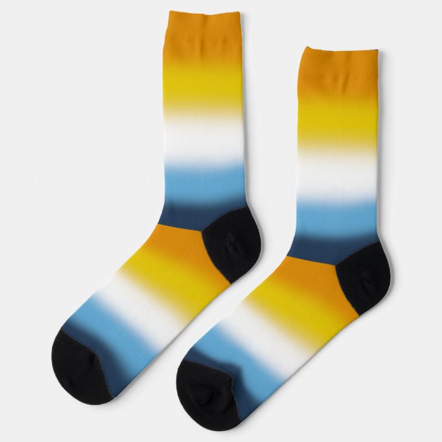 Gradient AroAce Pride Flag Socks (Left)