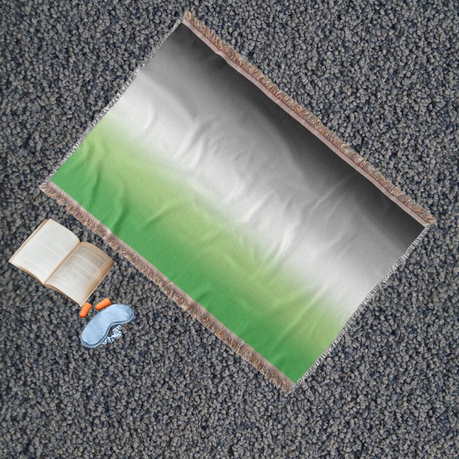 Gradient Aromantic Flag – Colourful Aromantic Prid Throw Blanket (Creator Uploaded)