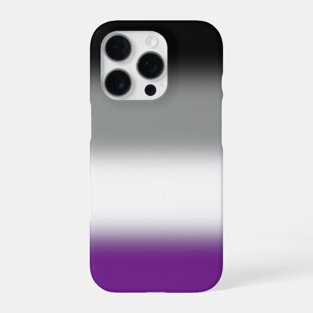 Gradient Asexual Pride Flag - Colourful ACE Flag iPhone Case (Back)