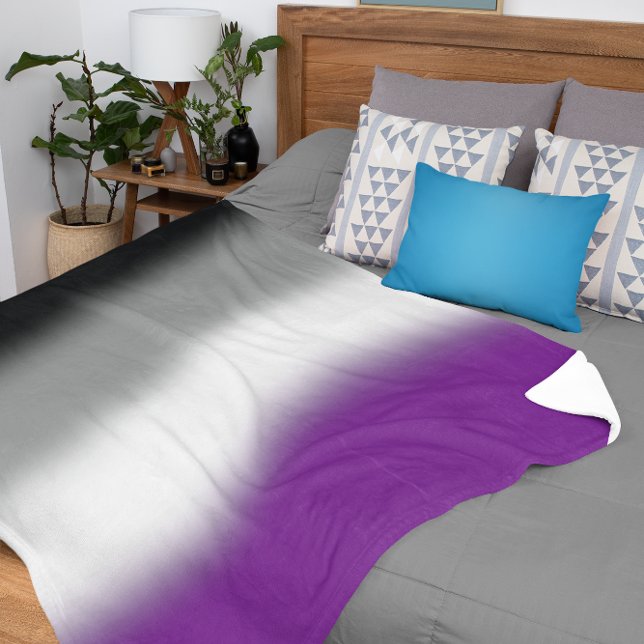 Gradient Asexual Pride Flag - Colourful ACE Flag Sherpa Blanket (Creator Uploaded)