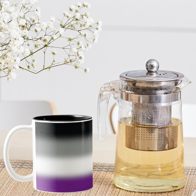 Gradient Asexual Pride Flag - Colourful ACE Flag Two-Tone Coffee Mug (Creator Uploaded)