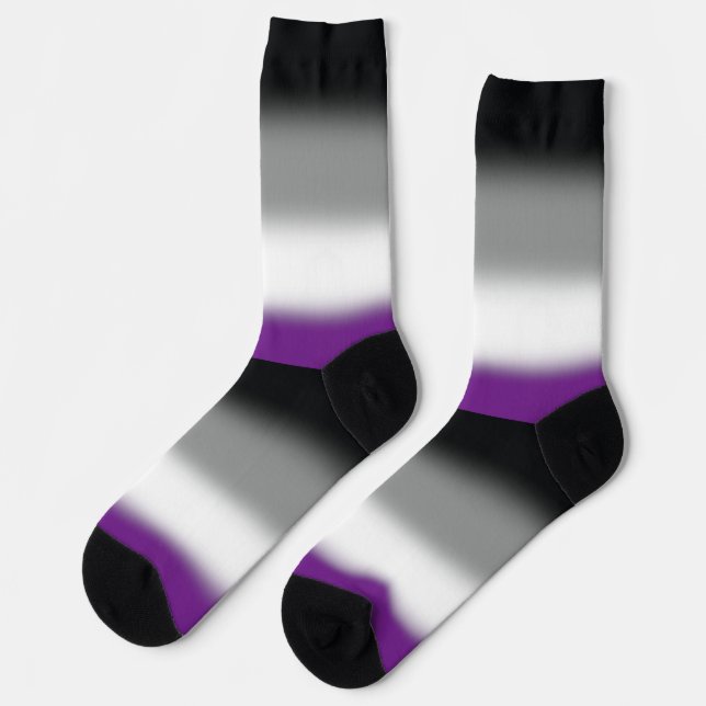 Gradient Asexual Pride Flag Socks (Left)