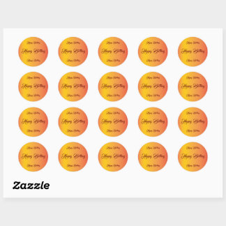 Gradient Birthday Classic Round Sticker