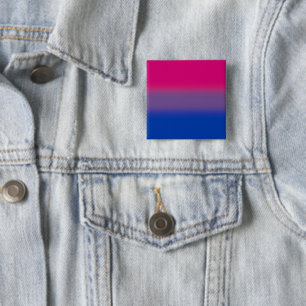 Gradient Bisexual Pride Flag – Colourful Bi Flag 15 Cm Square Badge