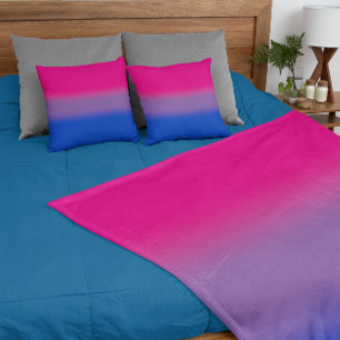 Gradient Bisexual Pride Flag – Colourful Bi Flag Fleece Blanket
