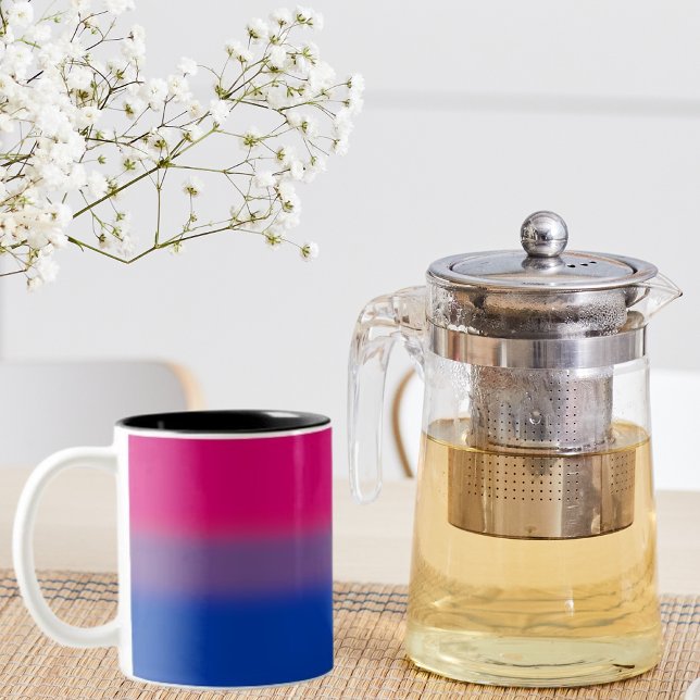 Gradient Bisexual Pride Flag – Colourful Bi Flag Two-Tone Coffee Mug (Creator Uploaded)