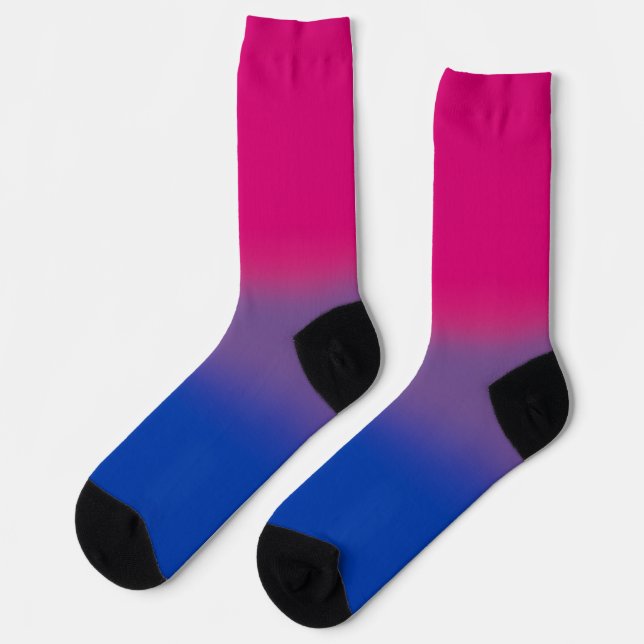 Gradient Bisexual Pride Flag Socks (Left)